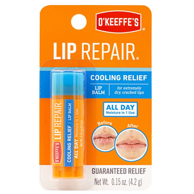 Bálsamo labial O'Keeffe's Cooling Lip Repair, sin aroma, 4,25 ml (x6)