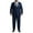 navy blue, variant on Men's Big & Tall 2-Piece Suit Set - Single Button for Wedding, Business & Formal Occasions Black 50