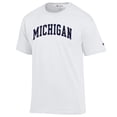 thumbnail image 2 of Men's Champion  White Michigan Wolverines Basic Arch T-Shirt, 2 of 3