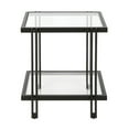 thumbnail image 2 of Henn&Hart 20" Blackened Bronze Metal/Glass Side Table, 2 of 9