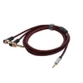 thumbnail image 2 of Audio Auxiliary Input Adapter Dual 6.5mm Elbow Audio Cable with RFI EMI for 6.5mm Interface Microphones, 2 of 7