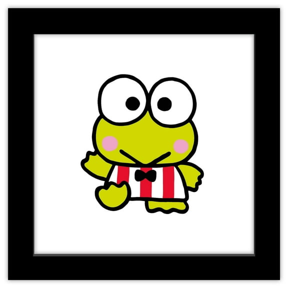Gallery Pops Sanrio Keroppi - Keroppi Character Portrait Wall Art, Black Framed Version, 12" x 12"