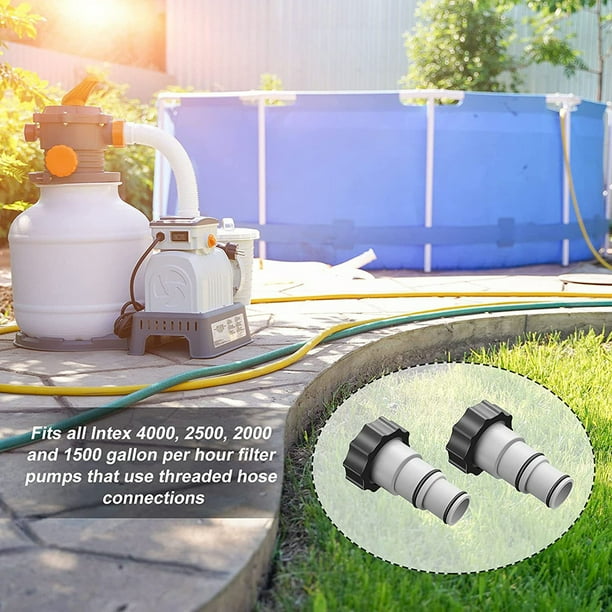Adaptador de manguera con collar para bombas de conexión roscada Intex 4000 2500 2000 1500
