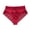 Red, variant on Dursoulink Women's Plus Size High Waist Lace Thong - Breathable Seamless Thin Panties for Daily Comfortable Wear