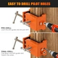 thumbnail image 6 of Cabinet Installation Clamps | Cabinetry Clamp for Easy and Quick Face Frame Installation, Cabinet Clamps with Two Side Screws and Drill Hole Guide Cabinet Installation Tools, Orange (4), 6 of 6