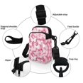 thumbnail image 5 of HELLHERO Small Crossbody Purse Polyester with Zipper Closed Crossbody Sling Bags for Outdoor Travel, White-Pink Butterflies on Pink, 5 of 7