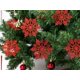 thumbnail image 2 of Adornos de copos de nieve con purpurina de Navidad de plástico Decoraciones para árboles de Navidad (4''/10 cm, rojo). Afortunado Sencillez, 2 of 4