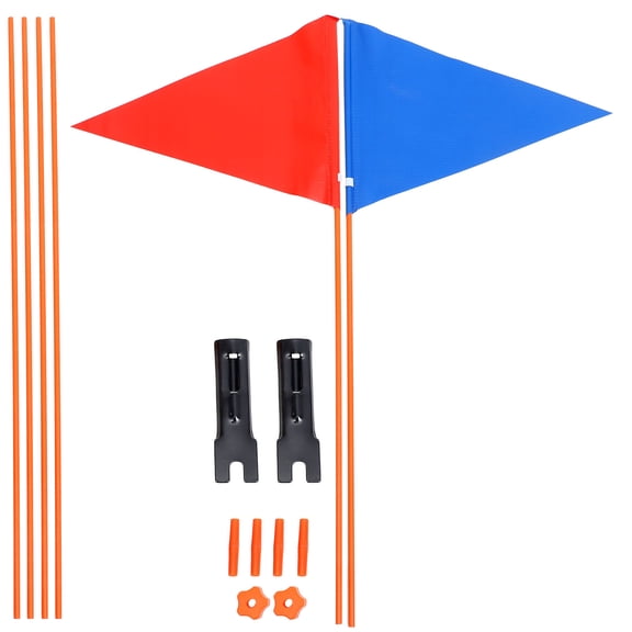 SOPOTUTU Safety Bike Flags Bicycle Flag Blue Cycling Accessory Simple Design 2 Sets