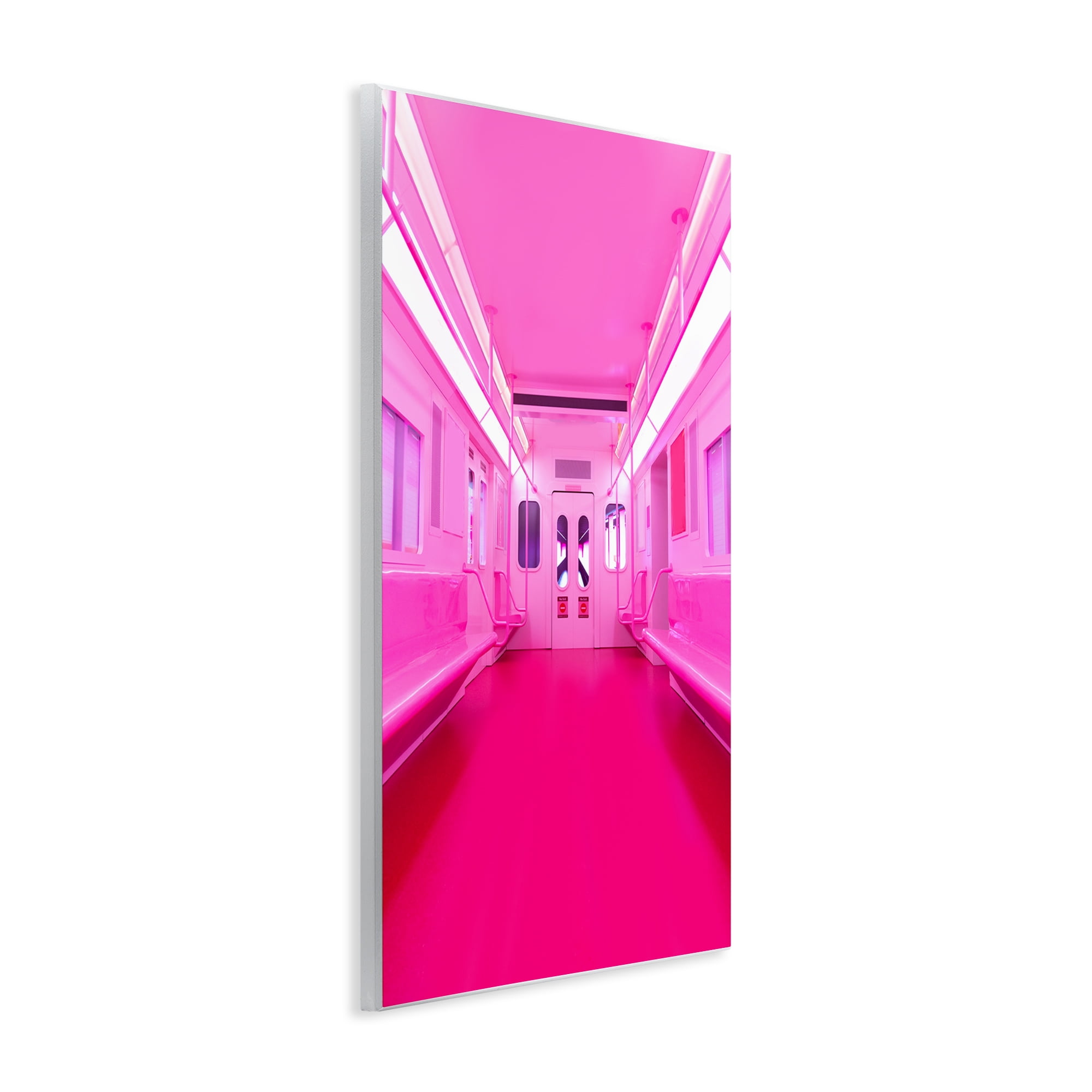 Futuristic Pink Tone Subway Wall Plaque Art, design by LISH Creative