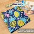 thumbnail image 5 of Leather Cover Photo Album 80 Pockets 4x6 Photos Bookshelf Picture Album Vibrant Tropical Pineapple Orange, 5 of 9