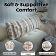 thumbnail image 2 of Winter Fluffy Full Body Pillow – Memory Foam Pregnancy Pillow, Nursing for Side Sleepers, Weighted Adults, Greyish Brown, 2 of 4