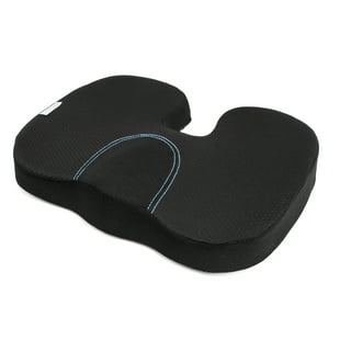 RaoRanDang Car Seat Cushion Memory Foam Thin Seat Cushion for Car Truck  Seat Driver, 20x18.5x1.2 Inches, Black