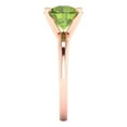 thumbnail image 3 of 2.5 ct Round Cut Natural Peridot Solitaire 18K Rose Gold Womens Engagement Ring, 3 of 5