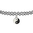 thumbnail image 1 of Choker - Yin Yang - Tattoo - 90s Lace necklace, 1 of 1