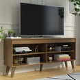 thumbnail image 2 of Madesa Compact TV Stand Cabinet with 4 Shelves and Cable Management for 50, 55 Inch TV Media Storage Unit Living Room and Bedroom Modern Wooden Television Media Console - Rustic, 2 of 6
