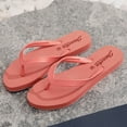 thumbnail image 4 of LIANGP Women's Sandals Shoes Flat Bottom Fashion Flip Flops Waterproof Beach Flip Flops Flip Flops Women's Shoes Orange Size 8, 4 of 5