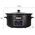 thumbnail image 6 of Magnifique 8 Quart Programmable Slow Cooker, Kitchen Appliances, Perfect Kitchen Small Appliance for Family Dinners, Black Stainless Steel, 6 of 7