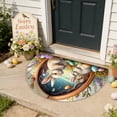 thumbnail image 5 of Deeceymbur Semi Circle Absorbent Waterproof Door Mat for Inside Front Door Entryway Rug Non Slip Back Washable Decor Carpet Kitchen Bathroom Living Room, 5 of 6