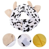 ULTNICE Protective Inflatable Pet Collar Plush White -bite For Cats And Dogs 1Set