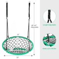 thumbnail image 2 of GVN Net Hanging Swing Chair with Adjustable Hanging Ropes-Green, 2 of 2