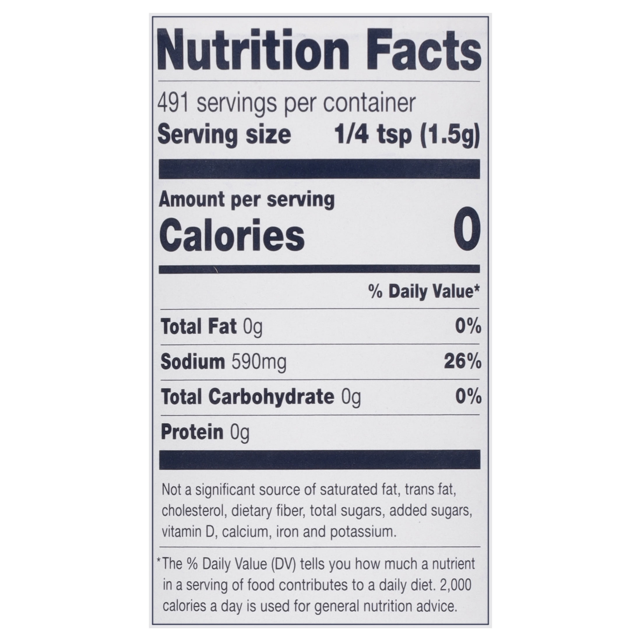 Morton Plain Salt, Non Iodized Salt, 26 oz