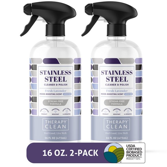 Limpiador y pulidor en aerosol, acero inoxidable, 473 ml, x2