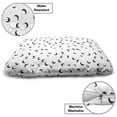 thumbnail image 3 of Half Moon Pet Bed, Repetitive Crescent Halloween Inspired Simplistic Pattern Plain Background, Resistant Pad for Dogs and Cats Cushion with Removable Cover, 24" x 39", Dimgray and White, by Ambesonne, 3 of 4