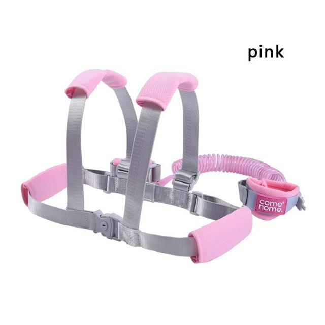 ziyahi Pulling Rope Kids Anti-Lost Hauling Cable Wristband Braces Baby Leash Rope, 1.5m, Pink