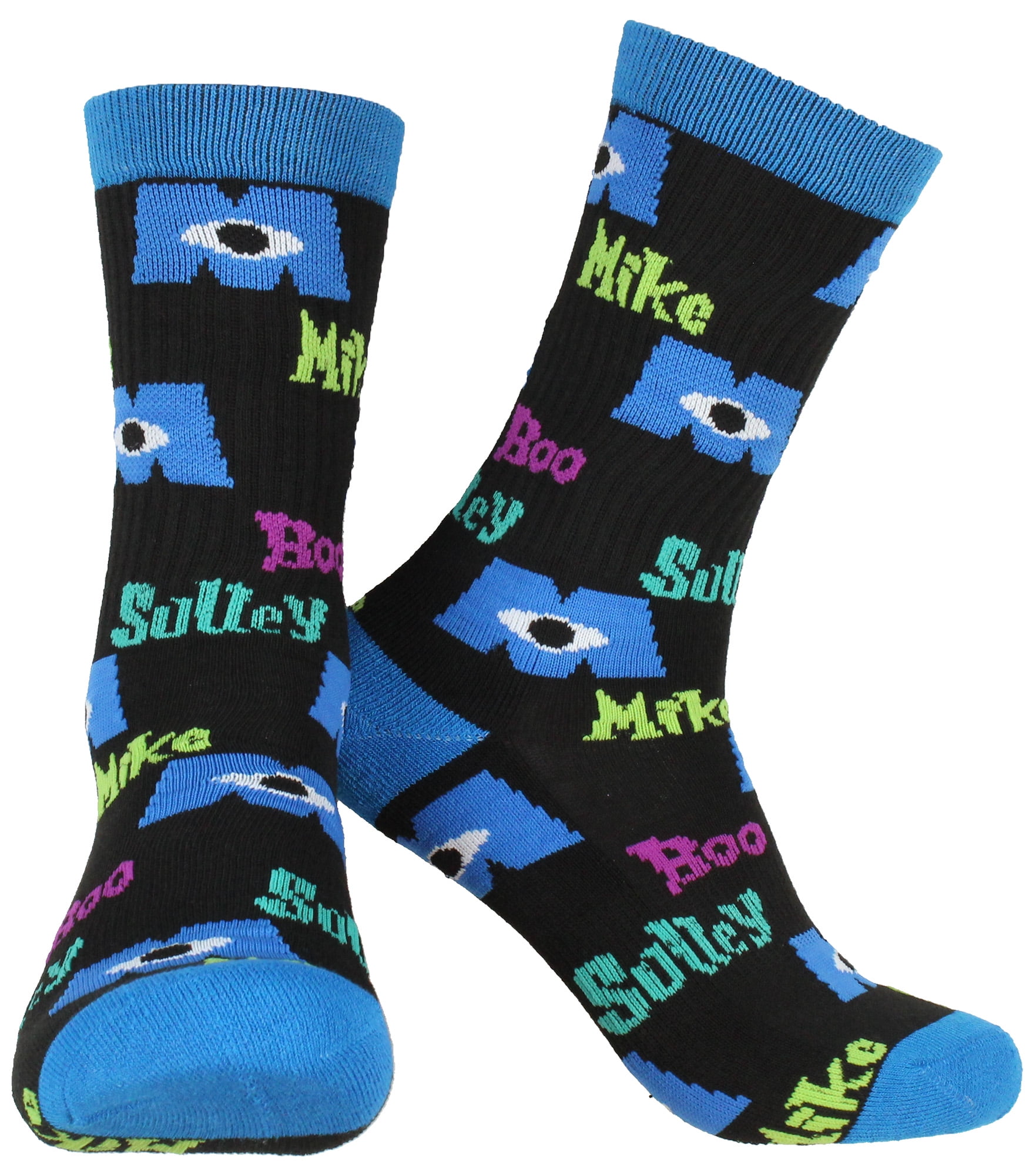 Disney Monsters Inc. Logo Crew Socks 1 Pair - Walmart.com