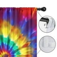 thumbnail image 4 of Blackout Kids Curtains,Colorful Rainbow Tie Dye Spiral Pattern Childrens Insulated Curtains Set Of 2,Bedroom Essentials,Toddler Room Decor 52"x84", 4 of 5