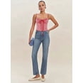 thumbnail image 4 of Women'S Summer Polka Dots Camis Top Ruched Tie Front Spaghetti Strap Going Out Tops Red S, 4 of 8