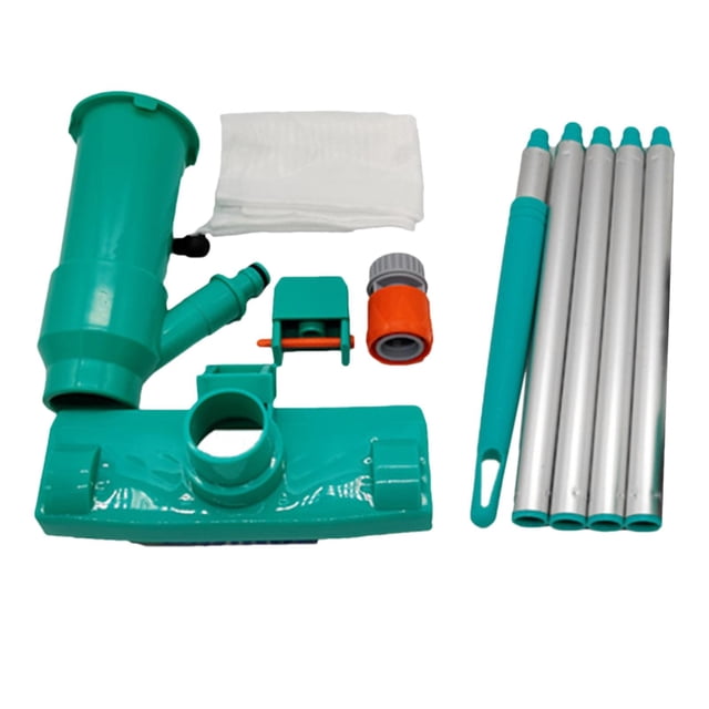 Portable Pool Vacuum Jet Underwater Cleaner W/Brush,Bag,5 Section Pole 50"