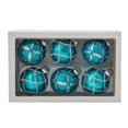 thumbnail image 3 of Kurt Adler 80MM Teal Glass Ball Ornaments, 6-Piece Set, 3 of 5