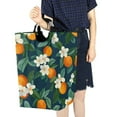 thumbnail image 4 of Yayeee Freestanding Laundry Hamper with Handle Collapsible Large Storage Basket for Clothes, Orange Fruit, 4 of 7