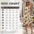 thumbnail image 7 of FUIALDOLG Orange Flower Black Cat Dress for Women Lady Summer Handkerchief Hem Dress Casual Tiered Sundresses with Pockets Womens Beach Skirt with Pockets,2XL, 7 of 7