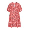 thumbnail image 5 of Jinhomg Womens Loose Summer Dress Elegant Ditsy Floral Print Ruffle Mini Dresses Plus Size Comfy Short Sleeve V-Neck Casual Dress Hot Pink XXL, 5 of 10