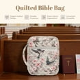 thumbnail image 7 of Xixirimido Bible Cover Case for Women, Quilted Large Bible Carrying Cases with Durable Handle, Biblical Study Accessories Christian Gifts, Swallows Cherry Blossom, 7 of 7