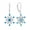 03-aquamarine-Mar, variant on Snowflake Earrings for Women 925 Sterling Silver Winter Dangle Drop Earrings Birthstone Cubic Zirconia Leverback Jewelry for Christmas Gifts