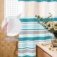 thumbnail image 3 of No Hook Shower Curtain, Grey Blue Striped Shower Curtains for Bathroom with See Through Top Window, Farmhouse Stripes Modern Abstract Art Waterproof & Washable Bath Curtain Stand Up Stall 36"x72", 3 of 9