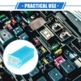 thumbnail image 2 of Unique Bargains 6 Pcs Standard Box Shaped Fuse 20 Amps Universal for Pickup Truck Cars SUV Durable Plastic Metal Blue, 2 of 6