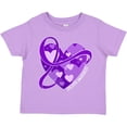 thumbnail image 3 of Inktastic Epilepsy Awareness Purple Ribbon Around Heart Boys or Girls Toddler T-Shirt, 3 of 5