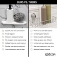 thumbnail image 3 of Questech Decor Shower Shelf, 8" Geo Lugged, Bright White Matte, 3 of 8