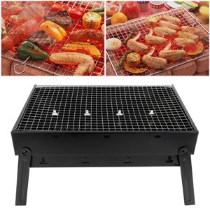 Charcoal Grill Barbecue, Charcoal Grill, Camping Grill Bbq Grill Stainless Steel Barbecue Set for Home Kitchens Outdoor Picnics