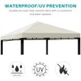 thumbnail image 5 of SHANNA Gazebo Replacement Canopy Roof, 10' x 10' Outdoor Waterproof BBQ Gazebo Canopy Top Cover, Beige, Single Roof, 5 of 8