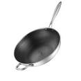 thumbnail image 3 of Kitchen Stainless Steel Wok Pan Double Sided  3 Layer Prevent Sticking Easy Cleaning Wok for Kitchen, 3 of 5