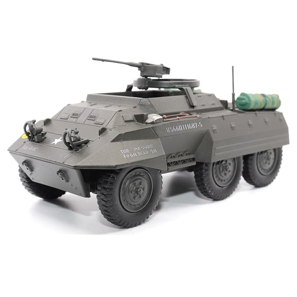 Ford M20 Vehículo utilitario blindado verde oliva ""Ejército de los Estados Unidos"" Modelo fundido a presión 1/43 de Militaria Die Cast