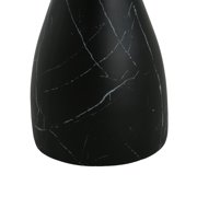 GDF Studio Elegant Marble Pattern Concrete End Table, Black