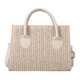 thumbnail image 1 of LHSHID Straw Beach Tote Shoulder Bags Women Hand-Woven Leather Crossbody Handbag Purse, 1 of 6