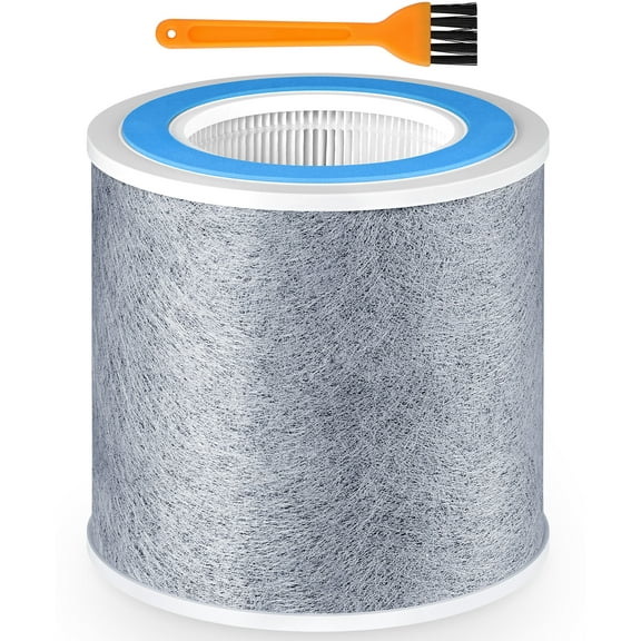 1 Pack HP100 HP102 Replacement Filter for Shark Air Purifier, Compatible with Shark Clean Sense Air Purifiers HP102PET HP102PK2 HP102PETPR True HEPA Filters, HE1FKPET, Grey