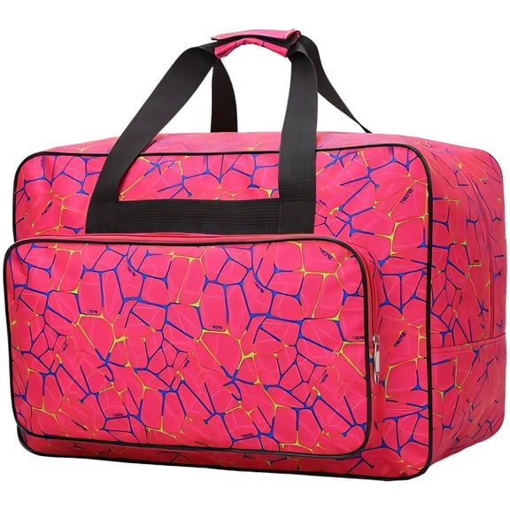 vlrwzc Sewing Machine Carrying Case Sewing Machine Travel Tote Bag with Front Pocket Portable Sewing Machine and Accessories Storage Bag(Pink)